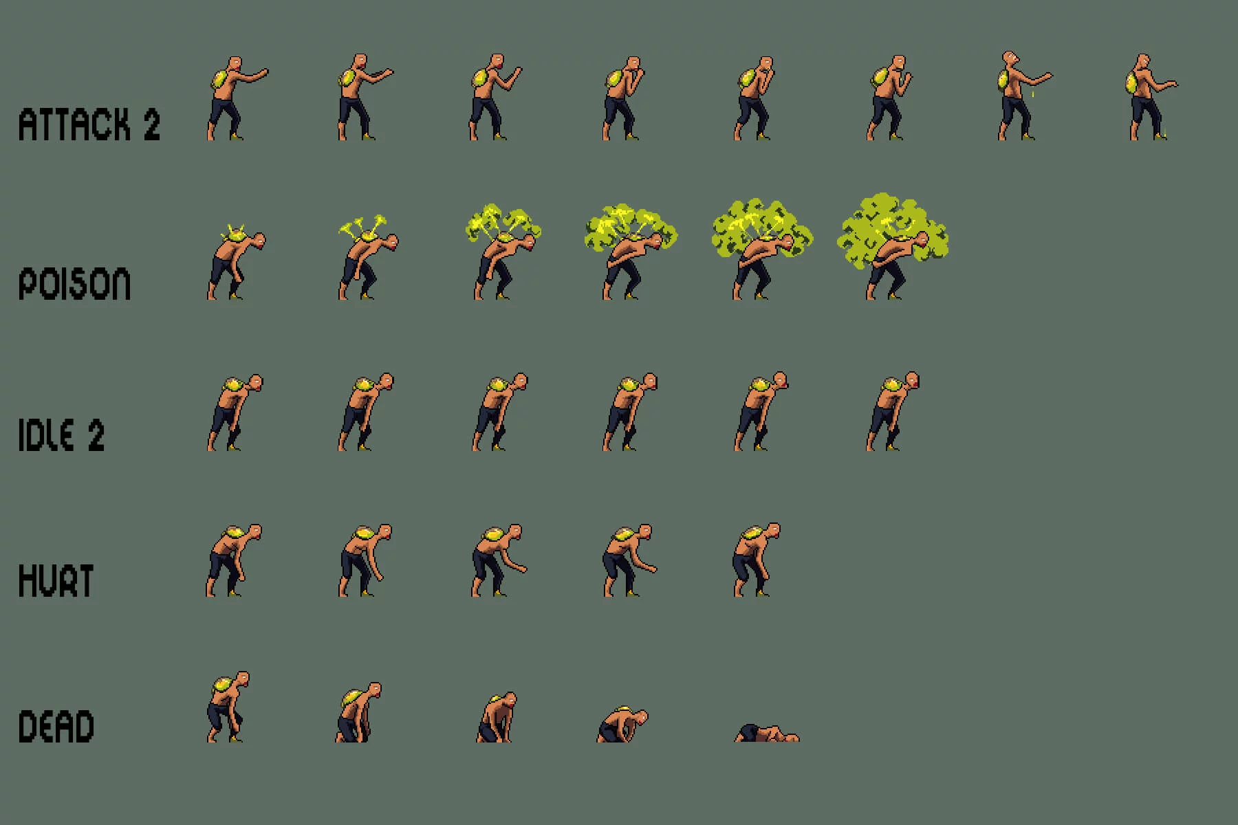 Mutant Character Sprites Pixel Art