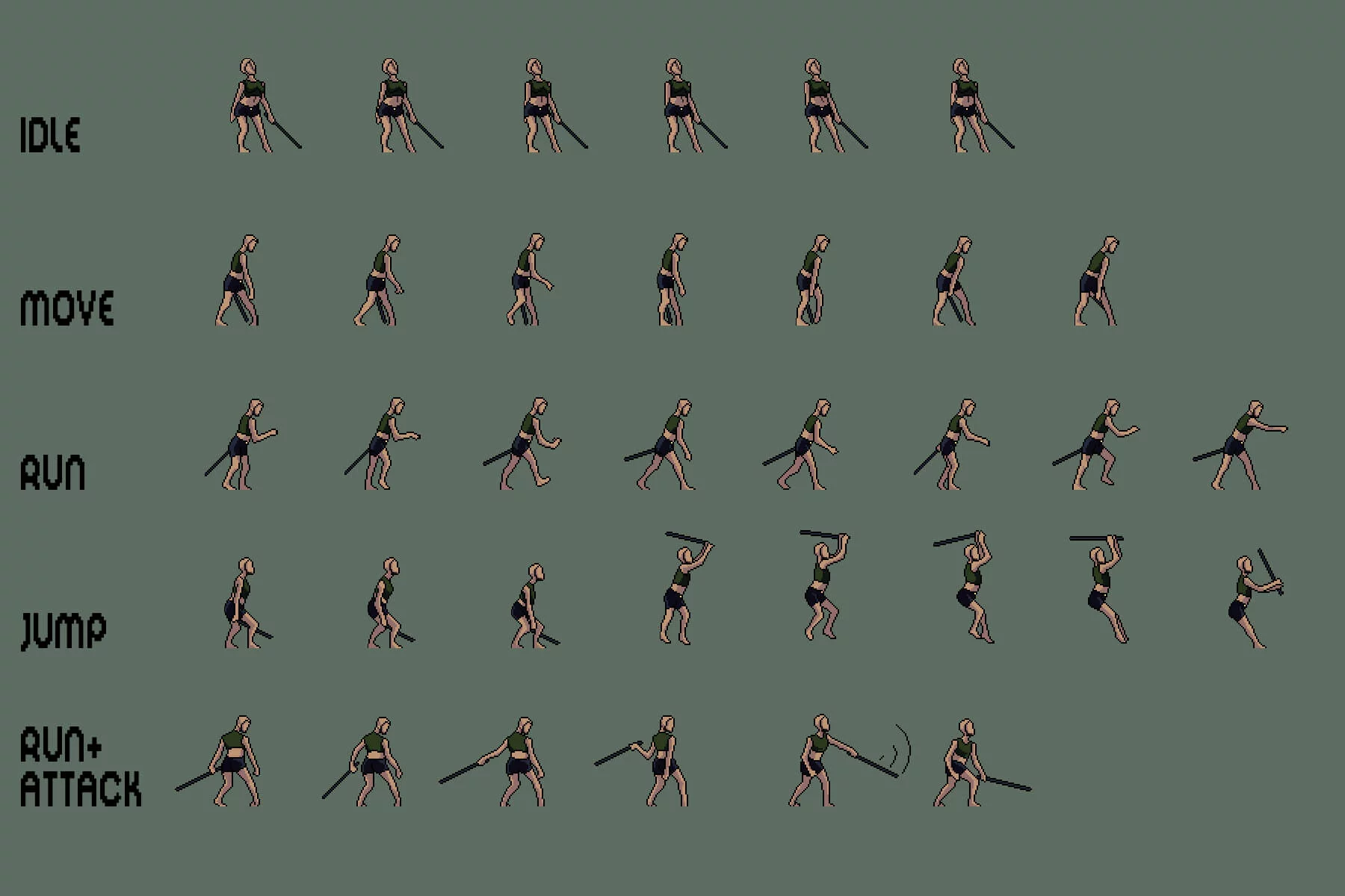 Mutant Character Sprites Pixel Art