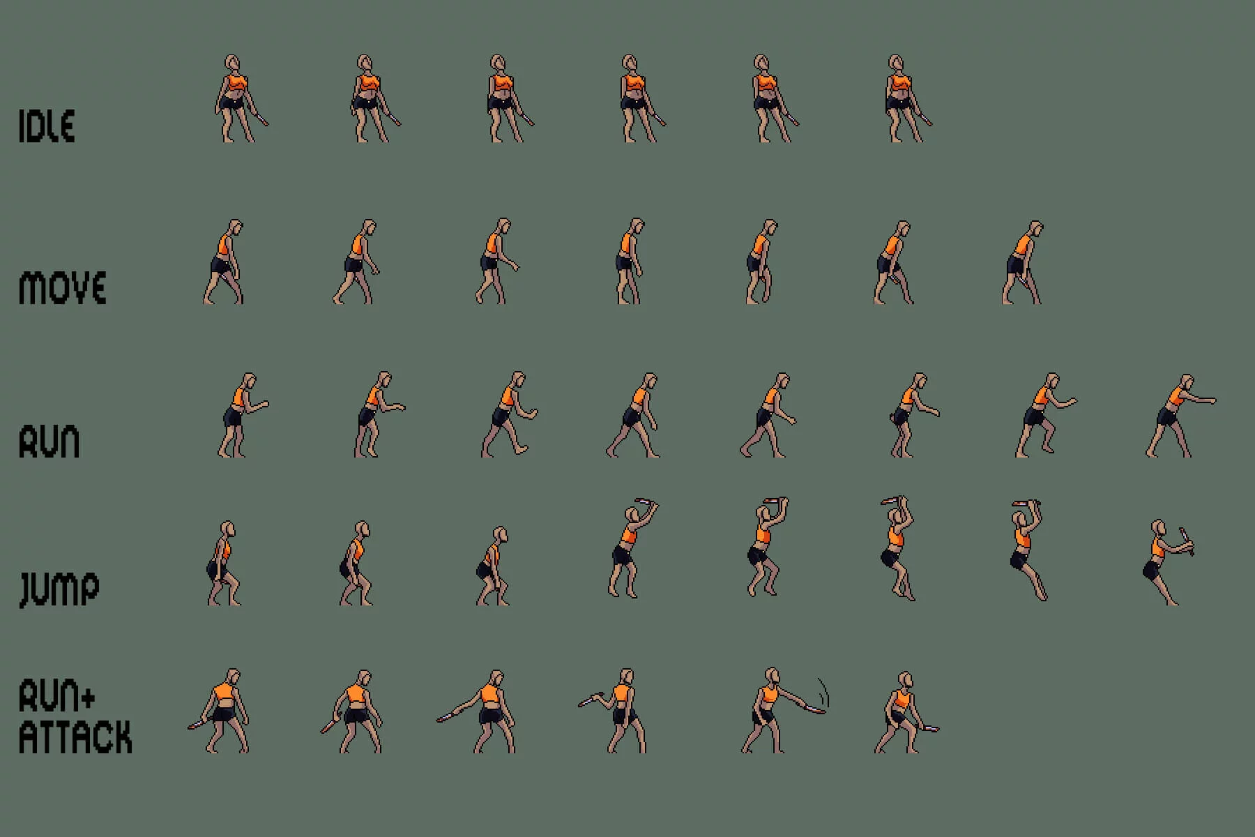 Mutant Character Sprites Pixel Art