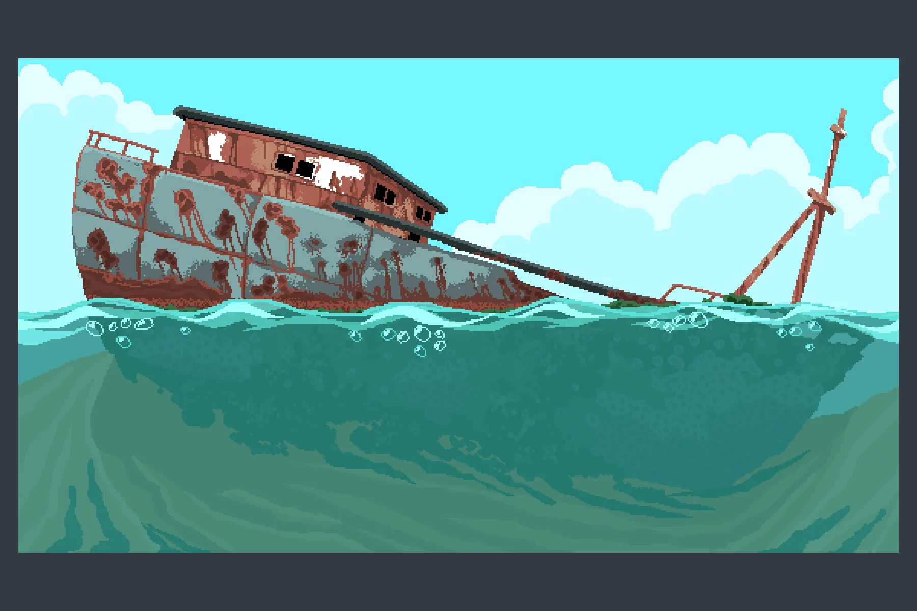 Underwater World Pixel Art Backgrounds