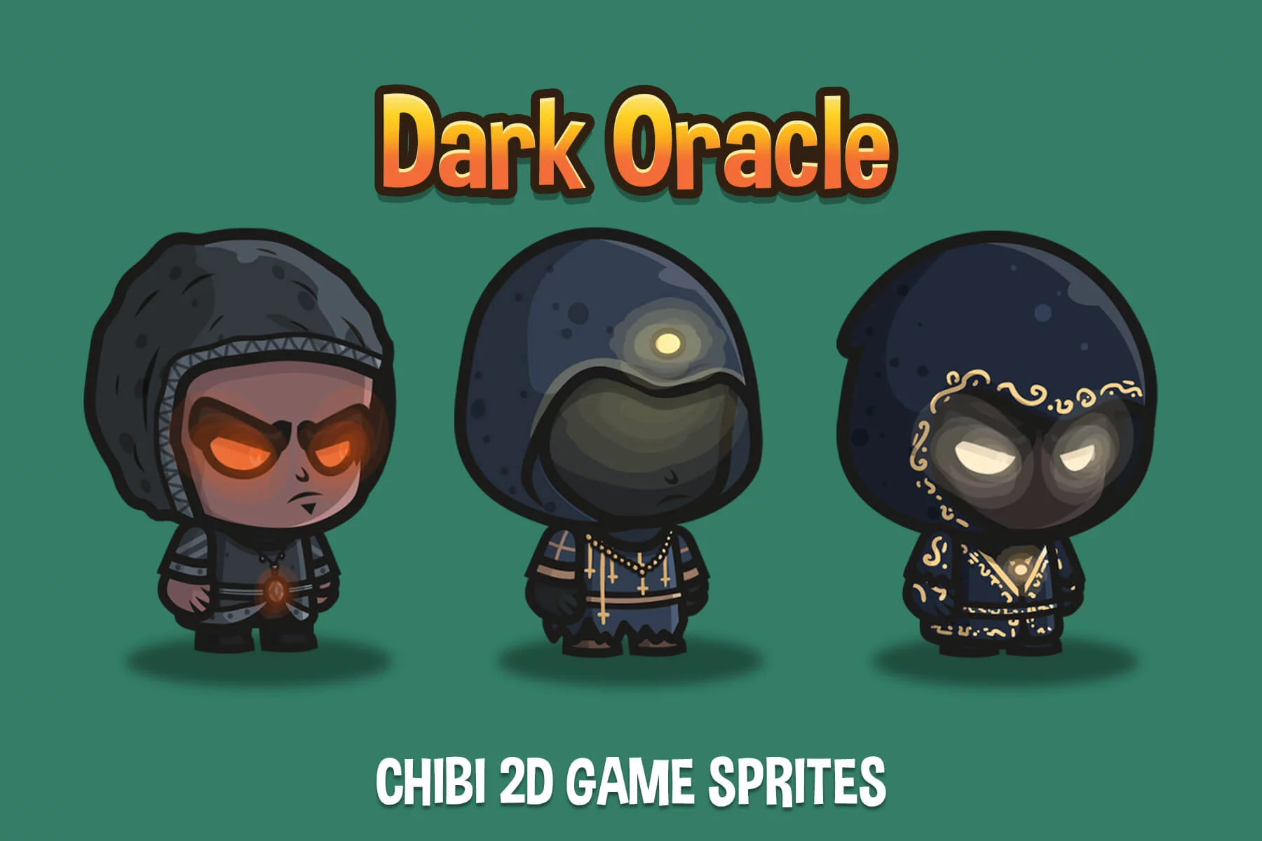 Chibi Dark Oracle Character Sprites