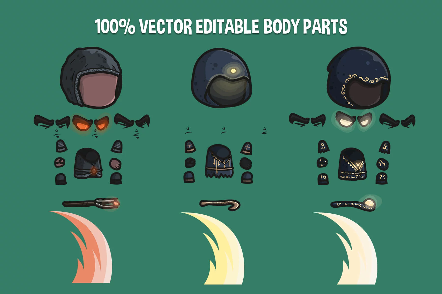 Chibi Dark Oracle Character Sprites