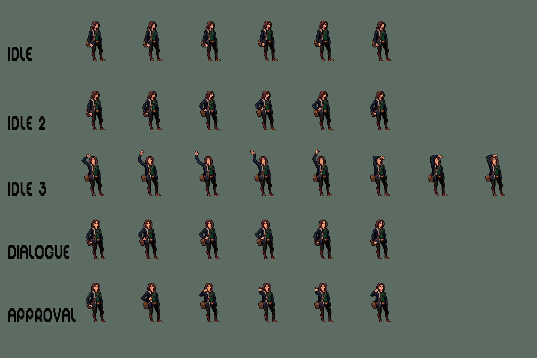 City Trader Character Sprite Sheets Pixel Art