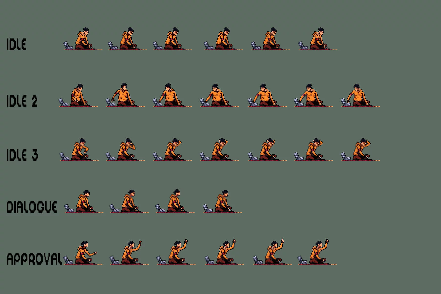 City Trader Character Sprite Sheets Pixel Art
