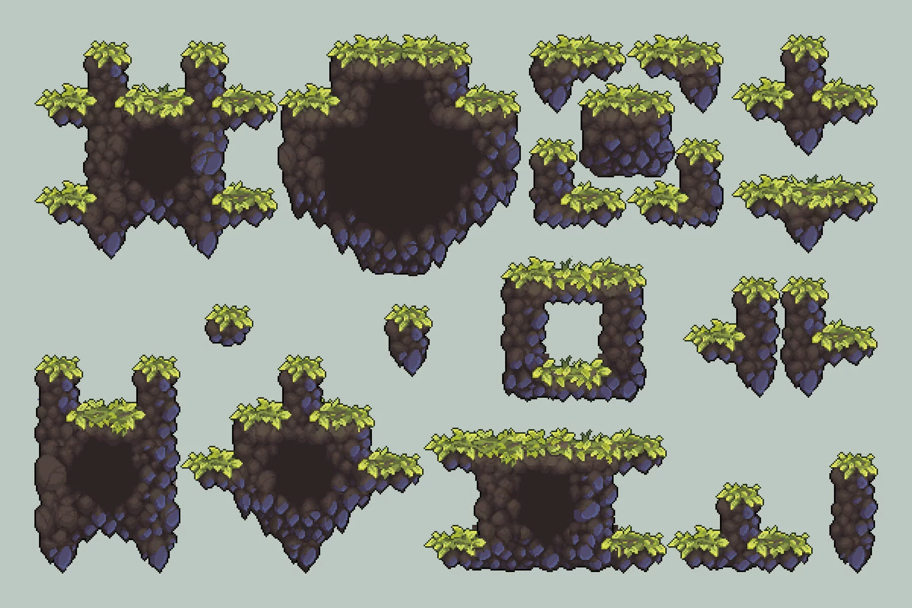 Platformer Game Tileset Pixel Art