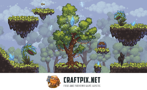 Platformer Game Tileset Pixel Art