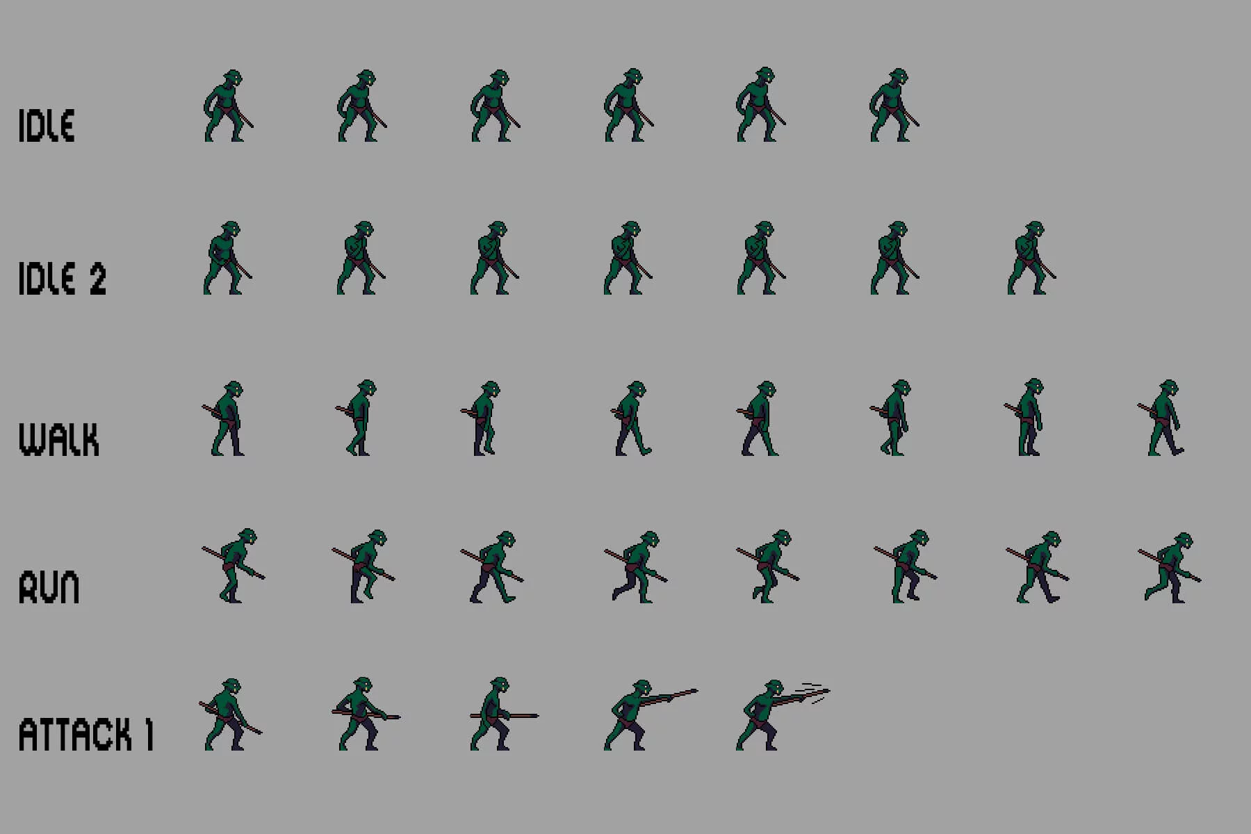Goblin Character Sprites Pixel Art