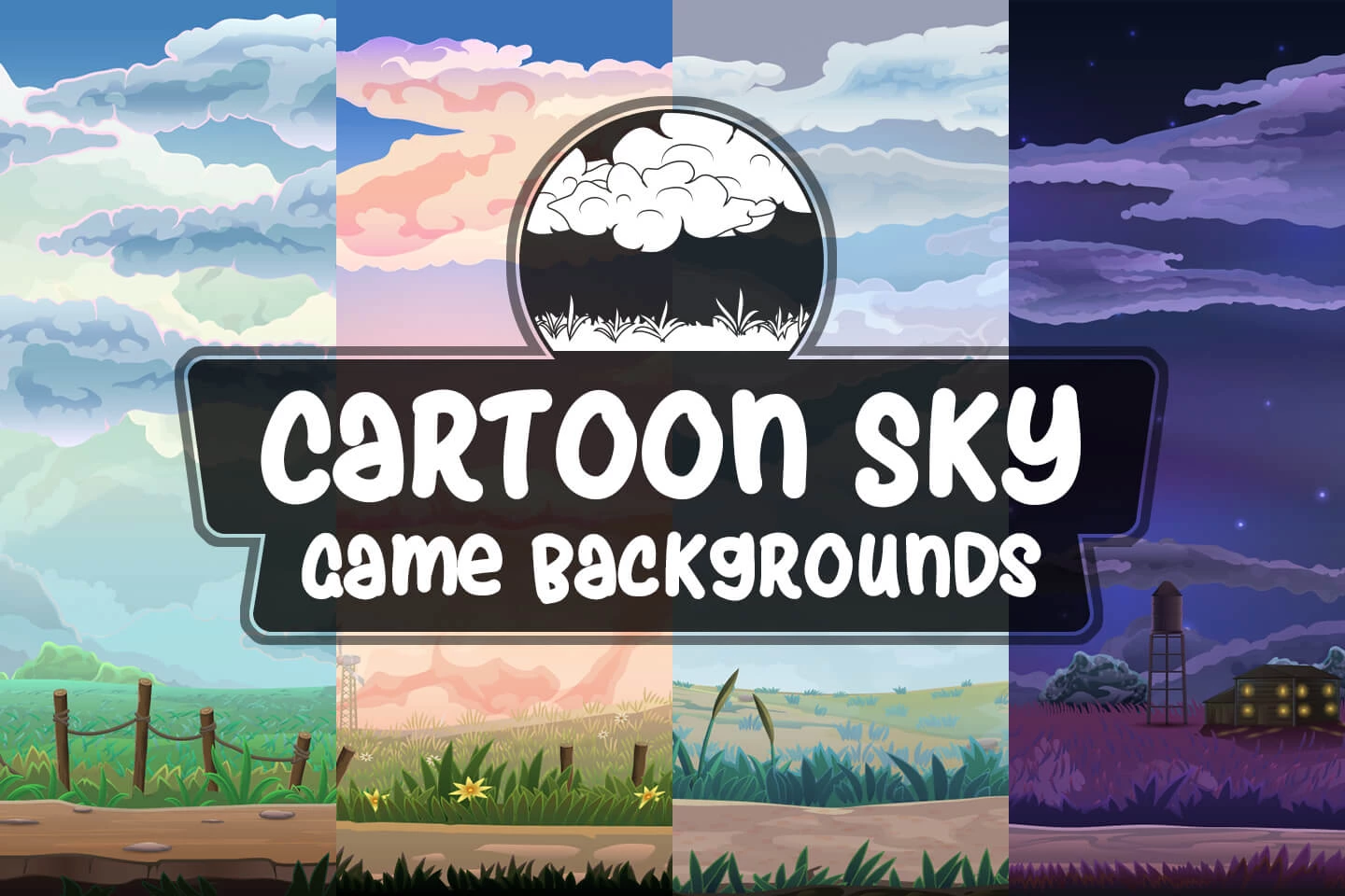 Cartoon Sky Game Backgrounds