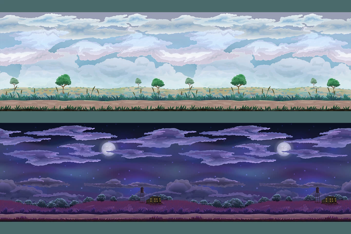 Cartoon Sky Game Backgrounds