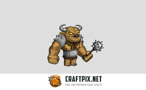 2D Fantasy Minotaurs Character Sprite