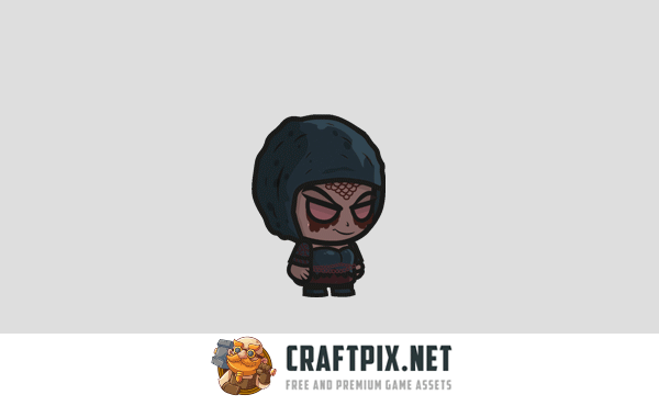 Chibi Necromancer of the Shadow Character Sprites