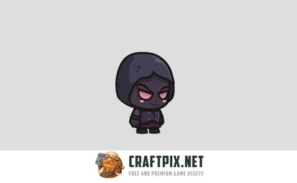 Chibi Necromancer of the Shadow Character Sprites