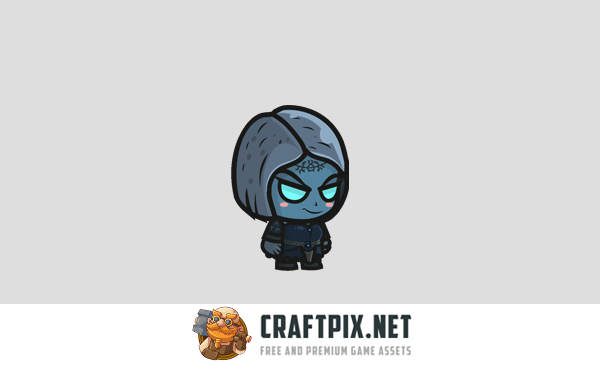 Chibi Necromancer of the Shadow Character Sprites