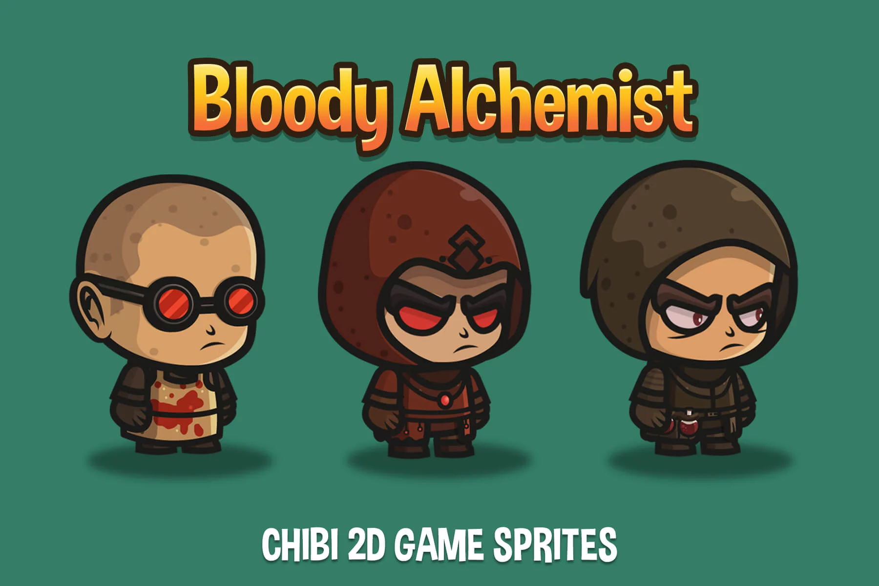 Bloody Alchemist Chibi Character Sprites