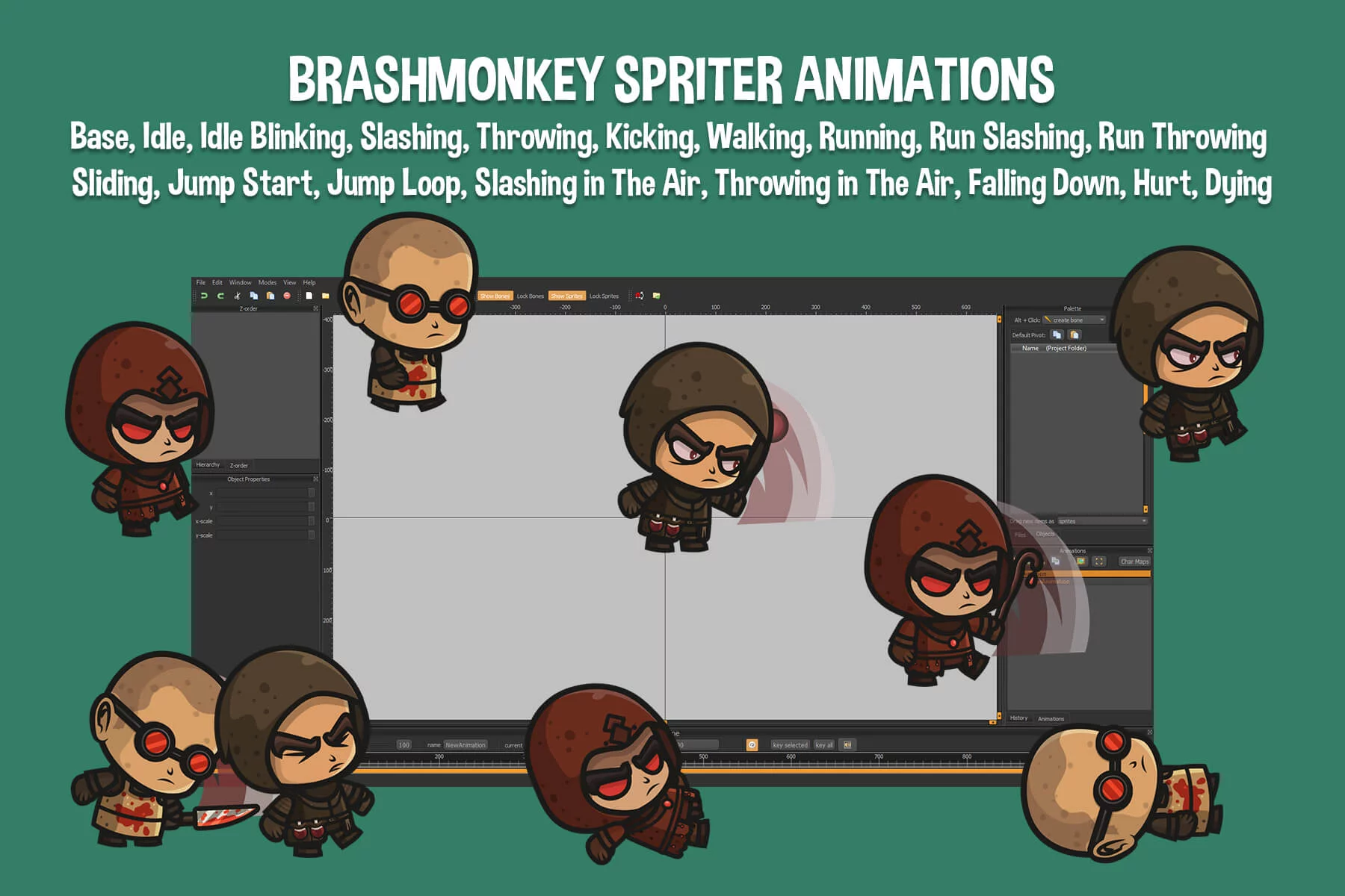 Bloody Alchemist Chibi Character Sprites