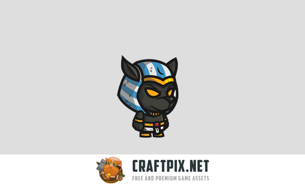 Egyptian Mummy, Anubis, Sentry Chibi 2D Game Sprites