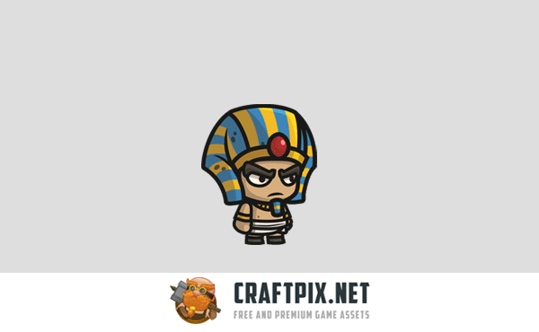 Egyptian Mummy, Anubis, Sentry Chibi 2D Game Sprites