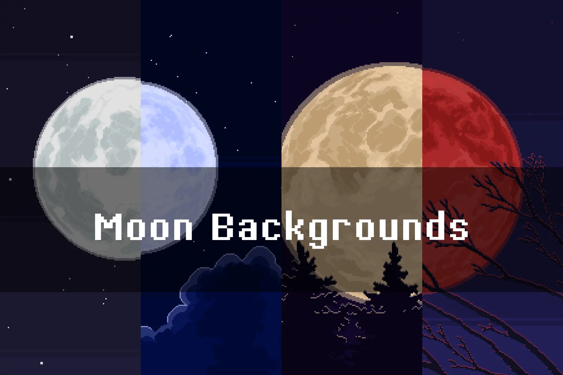 Moon Pixel Game Backgrounds