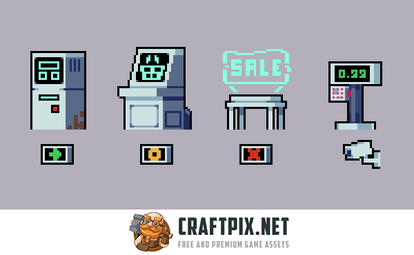 Cyberpunk Market Pixel Tileset & Environment Pack