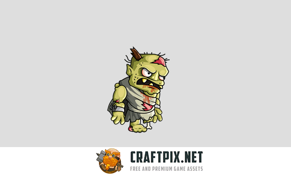 2D Fantasy Zombie Character Sprite