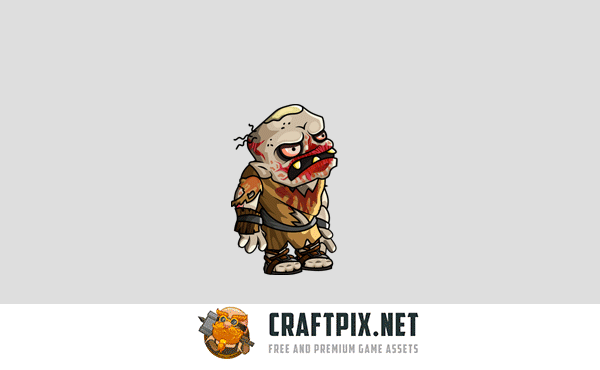 2D Fantasy Zombie Character Sprite