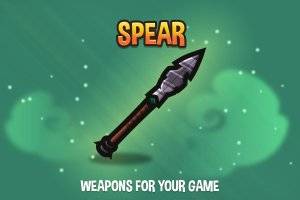 Spear 2D武器包:40种矢量长矛素材