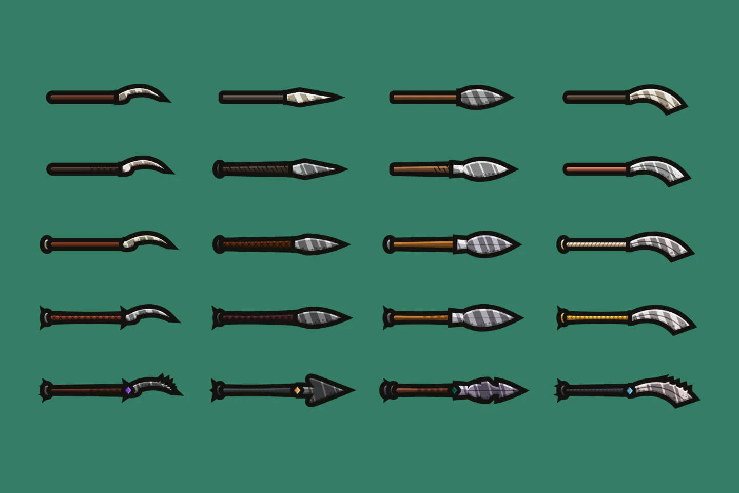 Spear 2D Weapon Pack