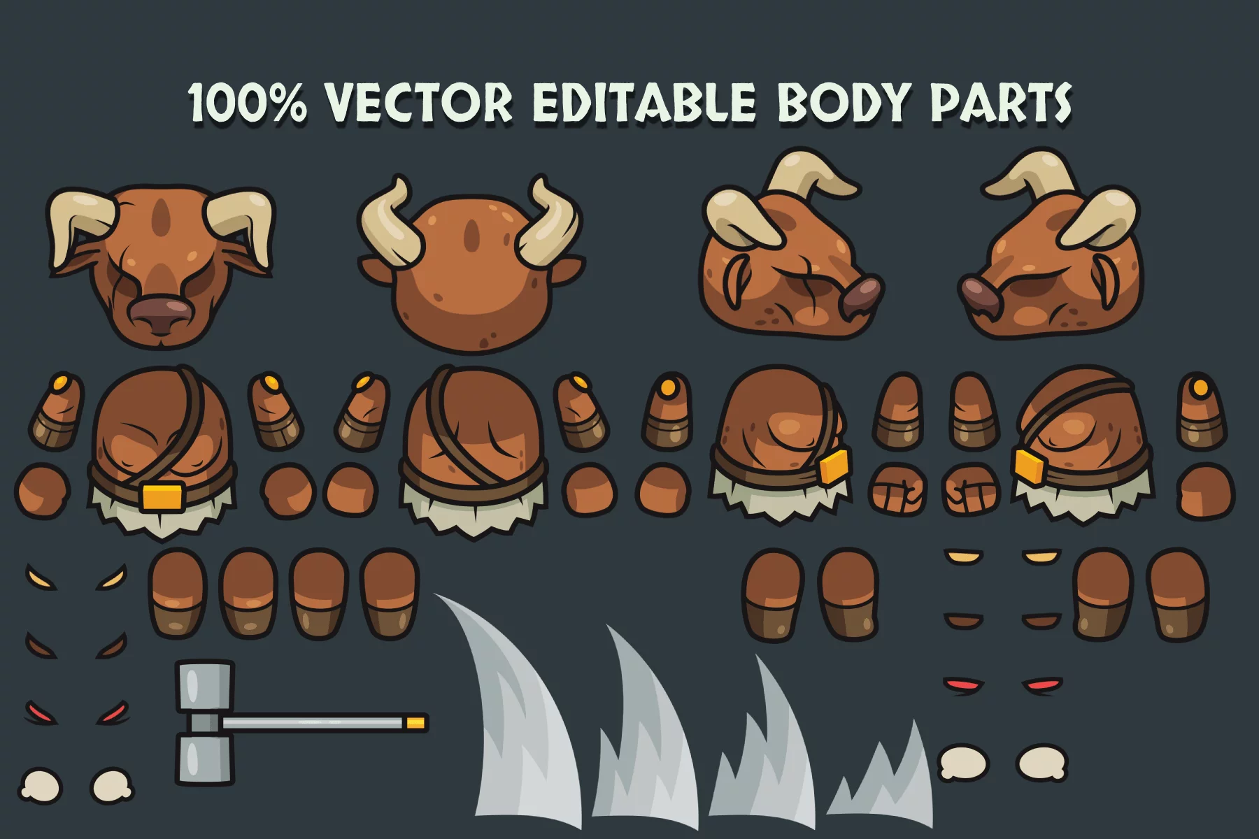 Ancient Mythology Boss Characters Top-Down Asset Pack