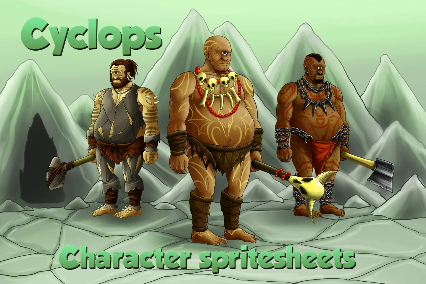 2D Game Cyclops Character Sprites
