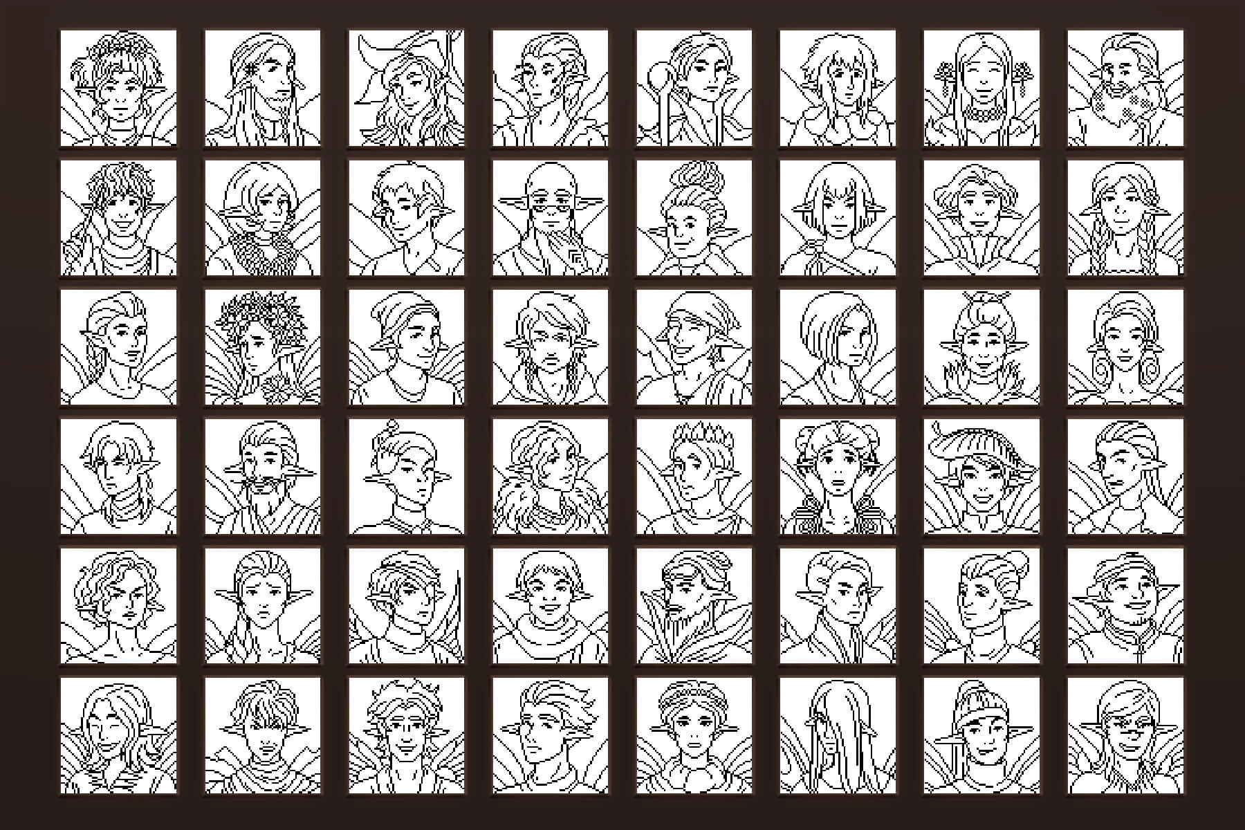 Fairy Avatar Icons 64×64 Pixel Art