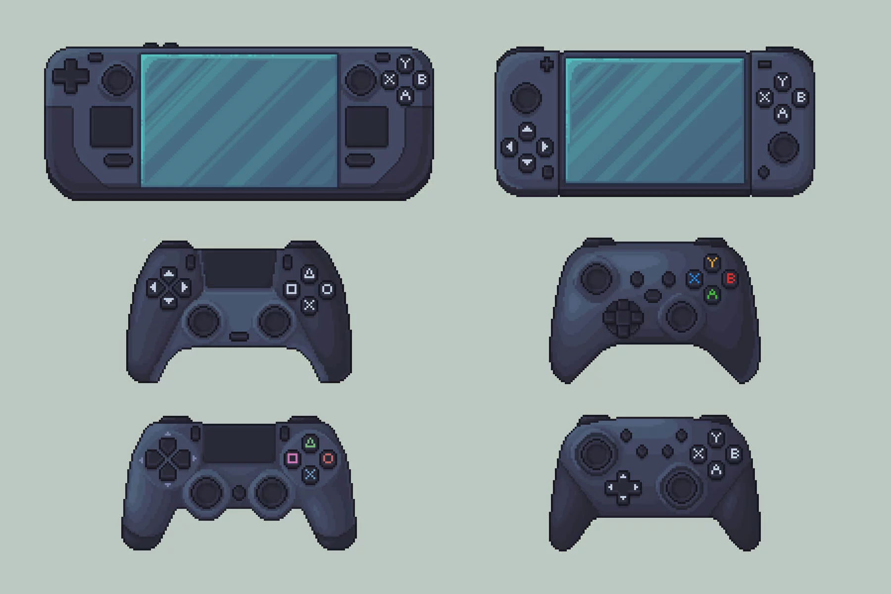 Gamepads and Controllers Pixel Art Asset Pack