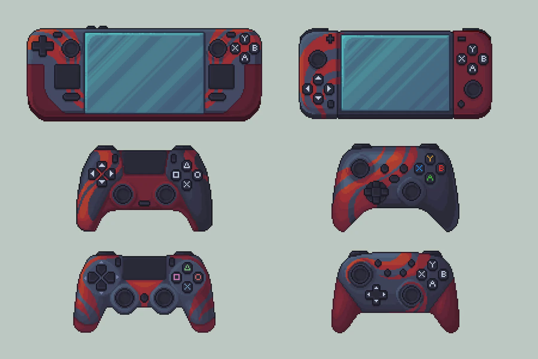 Gamepads and Controllers Pixel Art Asset Pack