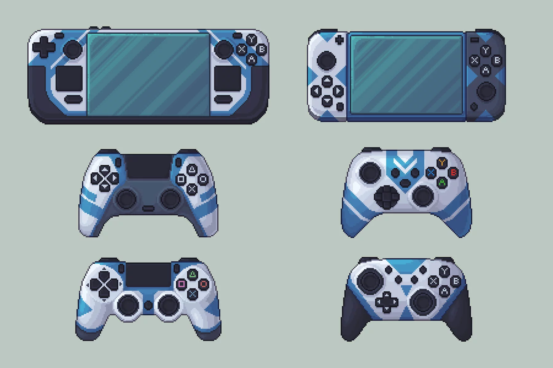 Gamepads and Controllers Pixel Art Asset Pack