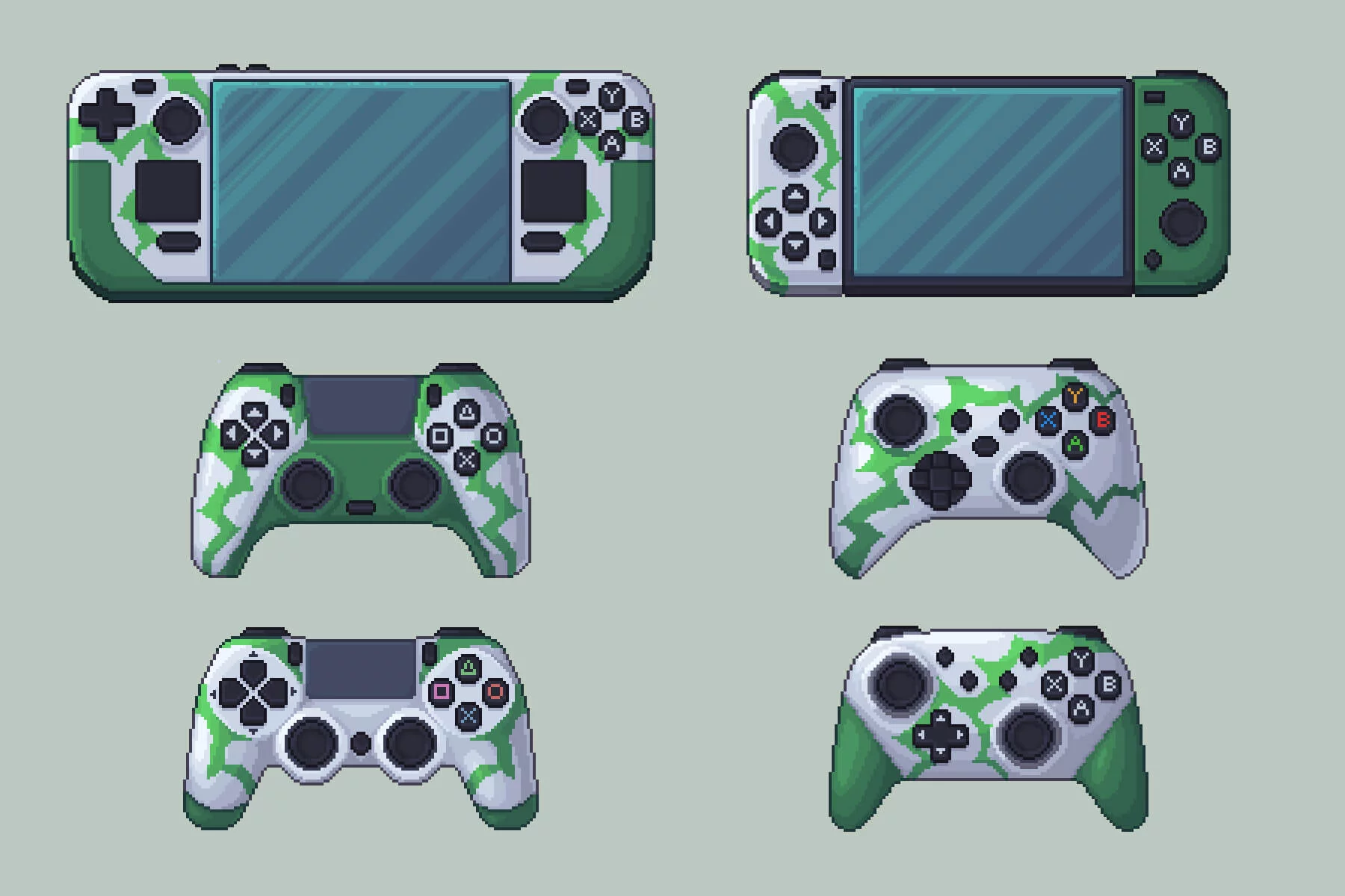 Gamepads and Controllers Pixel Art Asset Pack