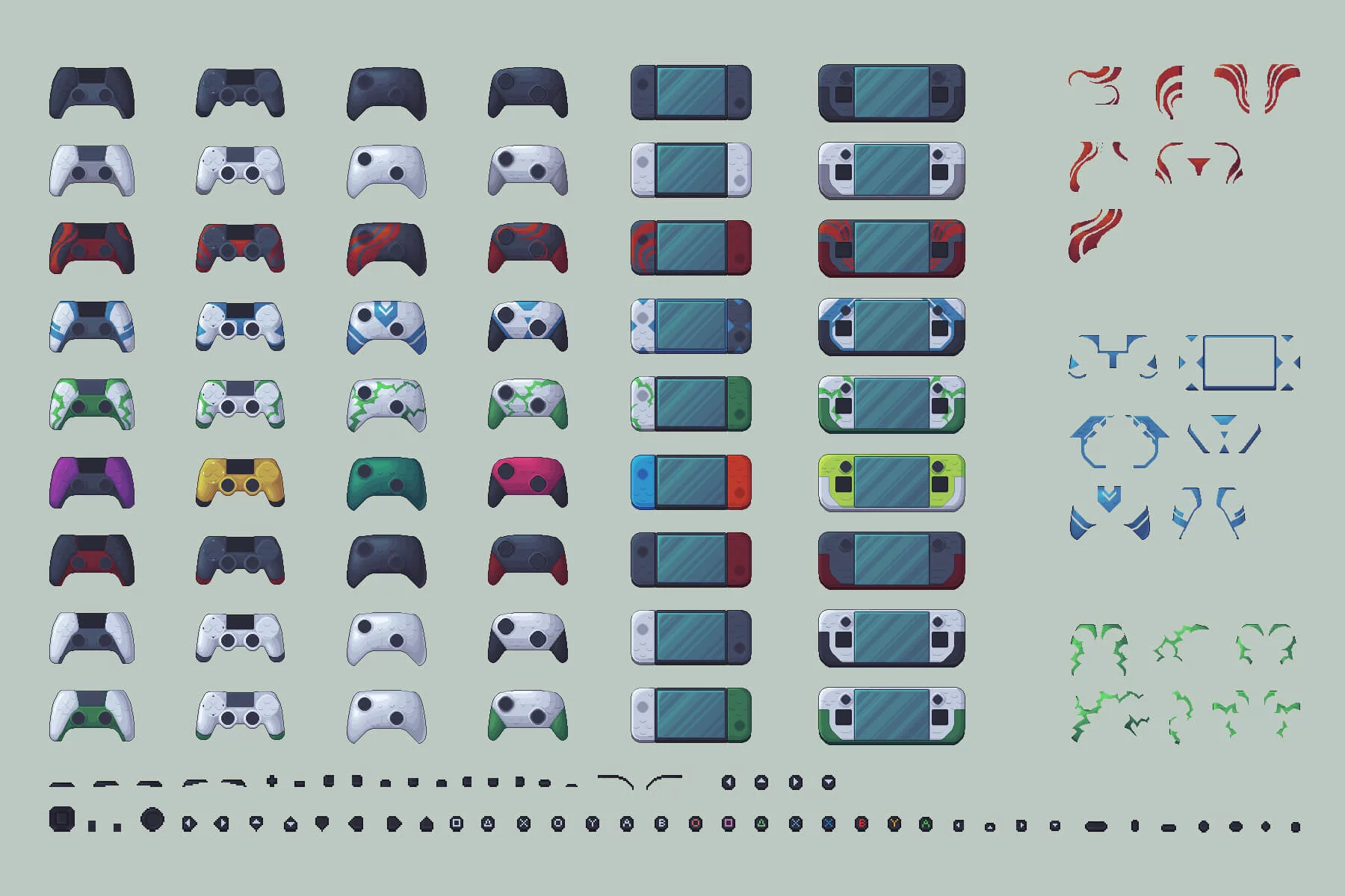 Gamepads and Controllers Pixel Art Asset Pack