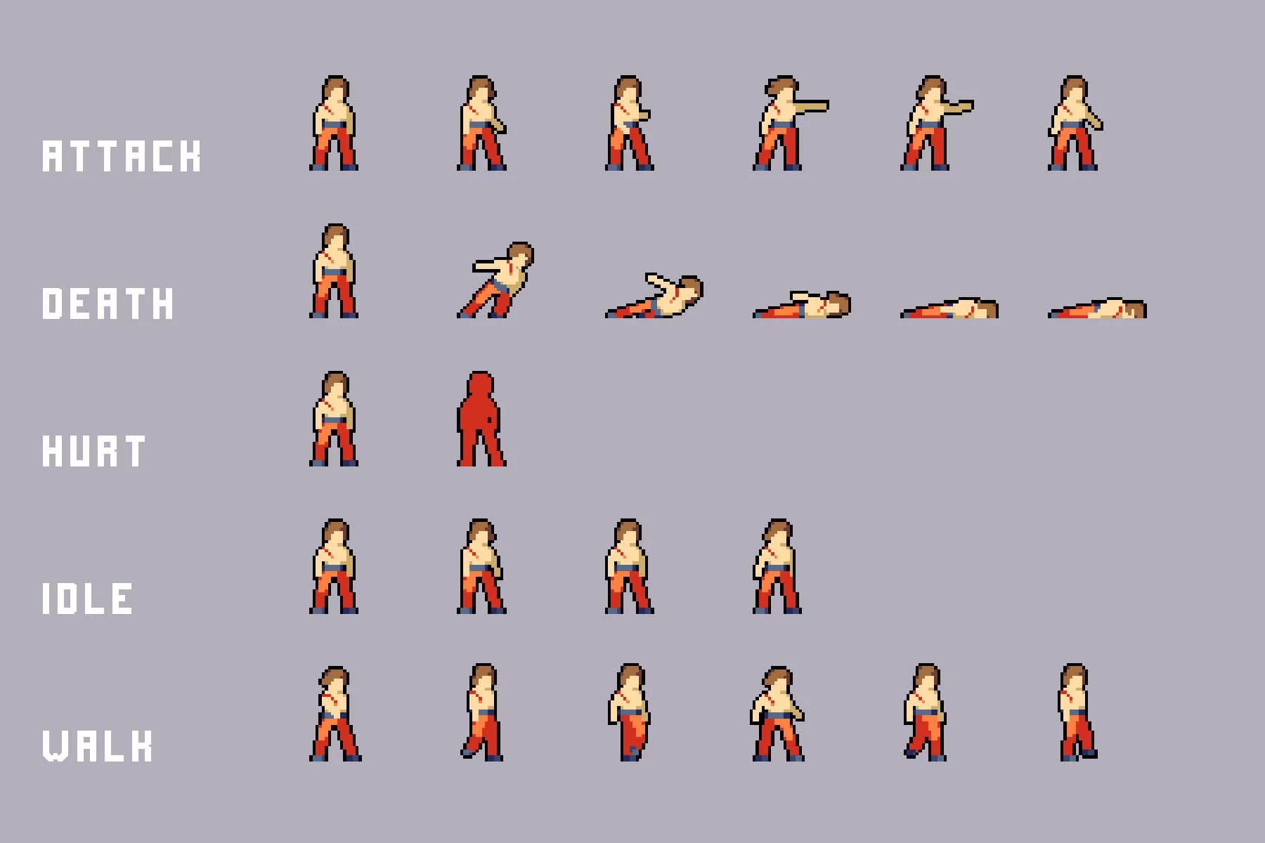 Prisoner Character Sprites Pixel Art