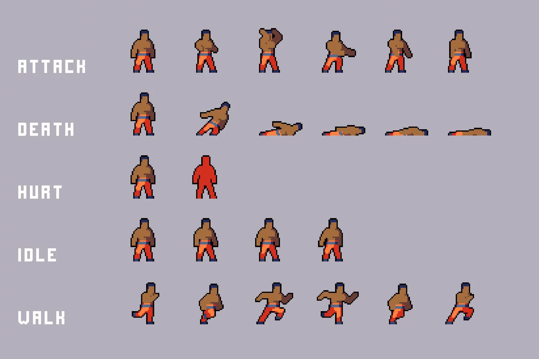 Prisoner Character Sprites Pixel Art