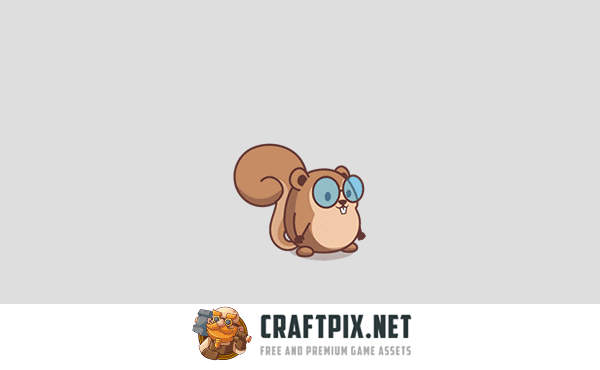 Cute Beaver Character Game Sprites
