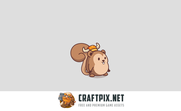 Cute Beaver Character Game Sprites