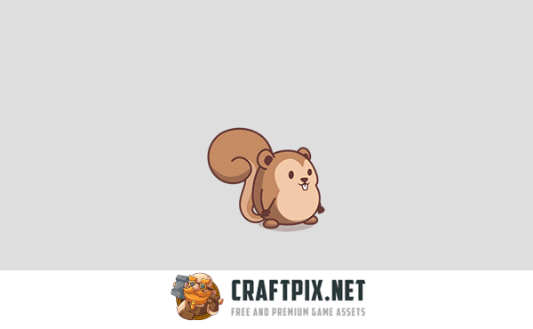 Cute Beaver Character Game Sprites