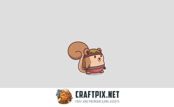 Cute Beaver Character Game Sprites