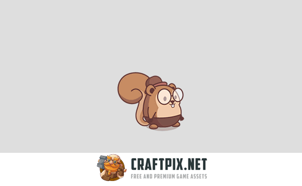 Cute Beaver Character Game Sprites