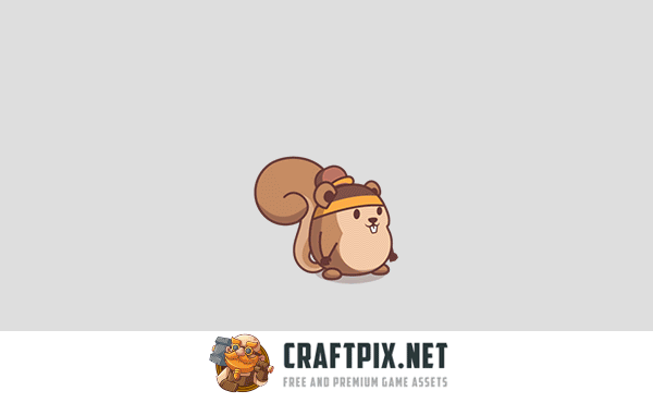 Cute Beaver Character Game Sprites