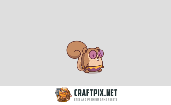 Cute Beaver Character Game Sprites