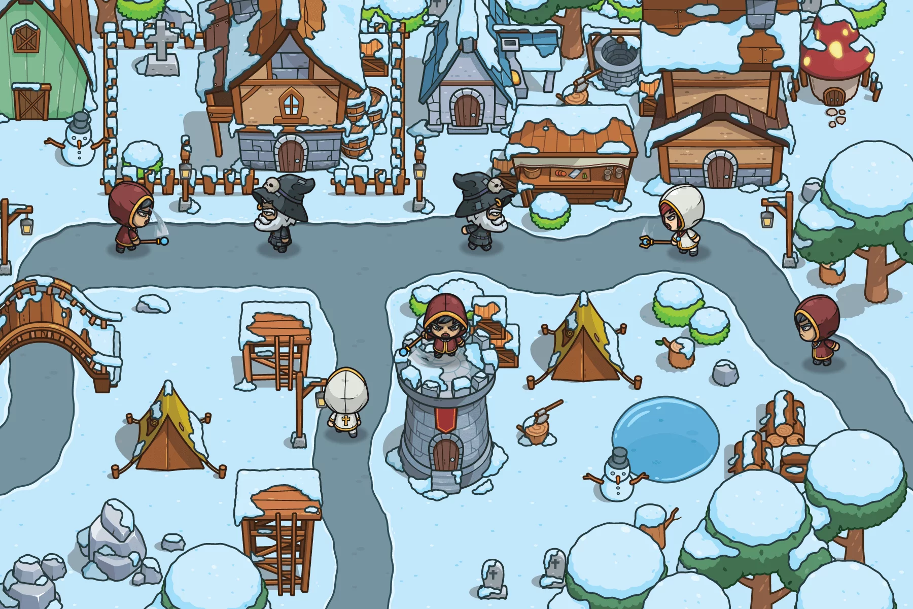 Top-Down Wizard Characters Pack Male, Veteran, Female