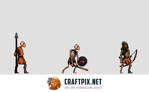 Skeleton Pixel Art Sprite Sheets