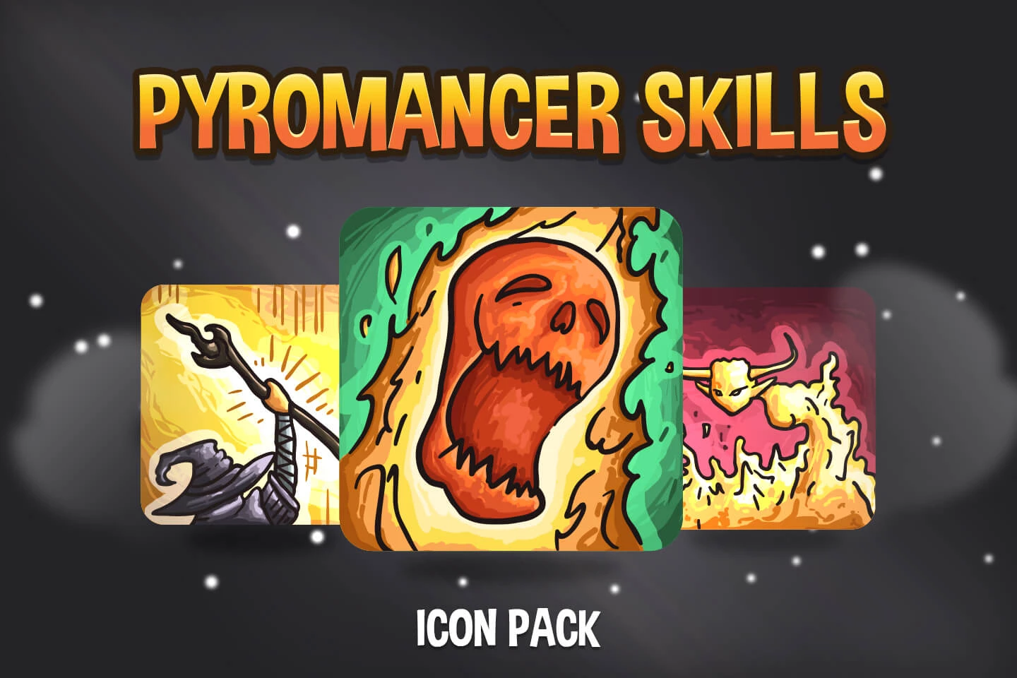 Pyromancer Skills Game Icons Pack