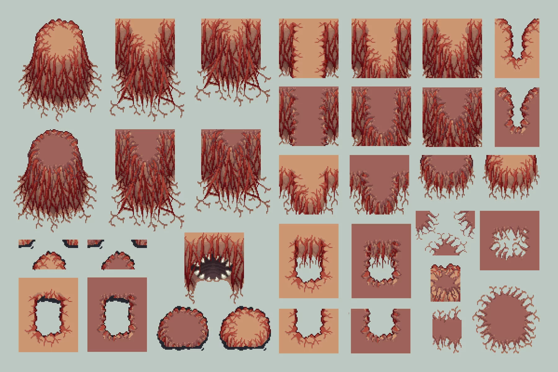 Cursed Land Top-Down Pixel Art Tileset