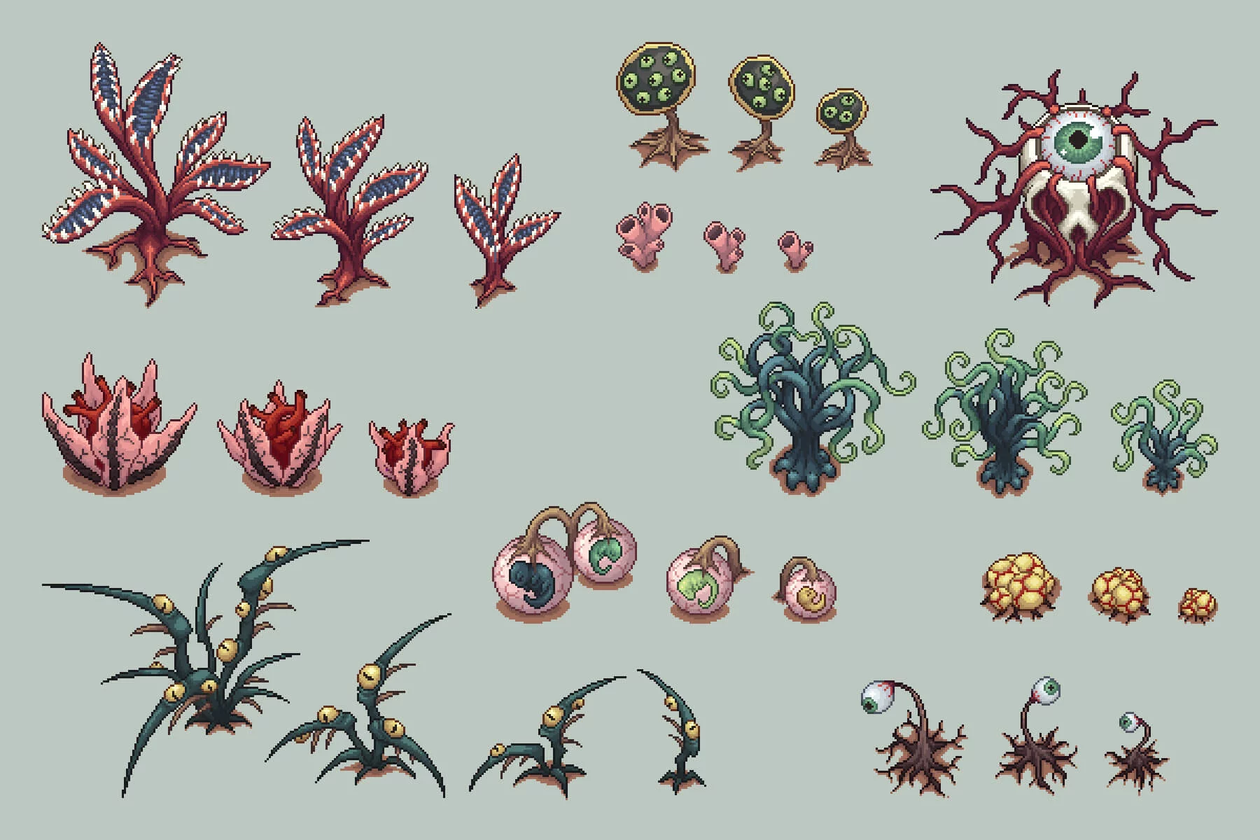 Cursed Land Top-Down Pixel Art Tileset