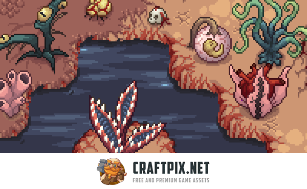 Cursed Land Top-Down Pixel Art Tileset